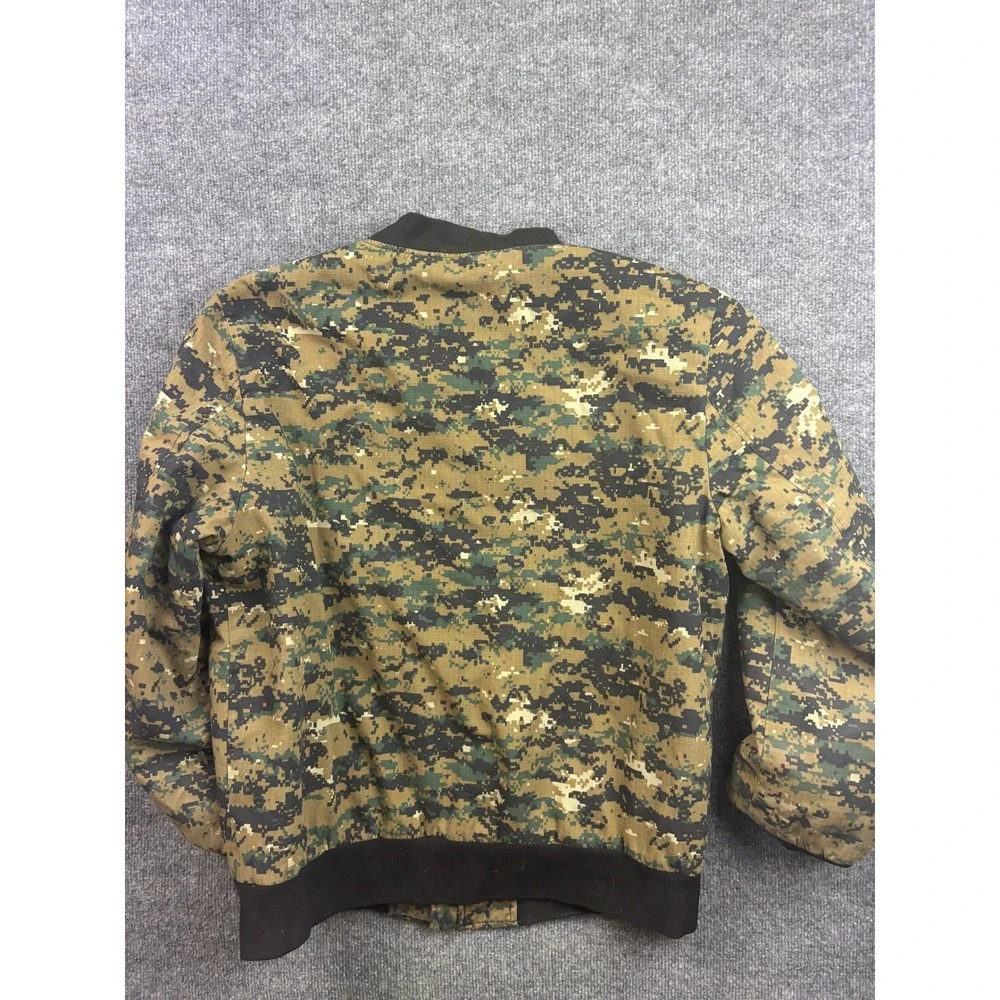 American Stitch Bomber Jacket Mens XXL Green Digital Camo Utility Multi-Pocket